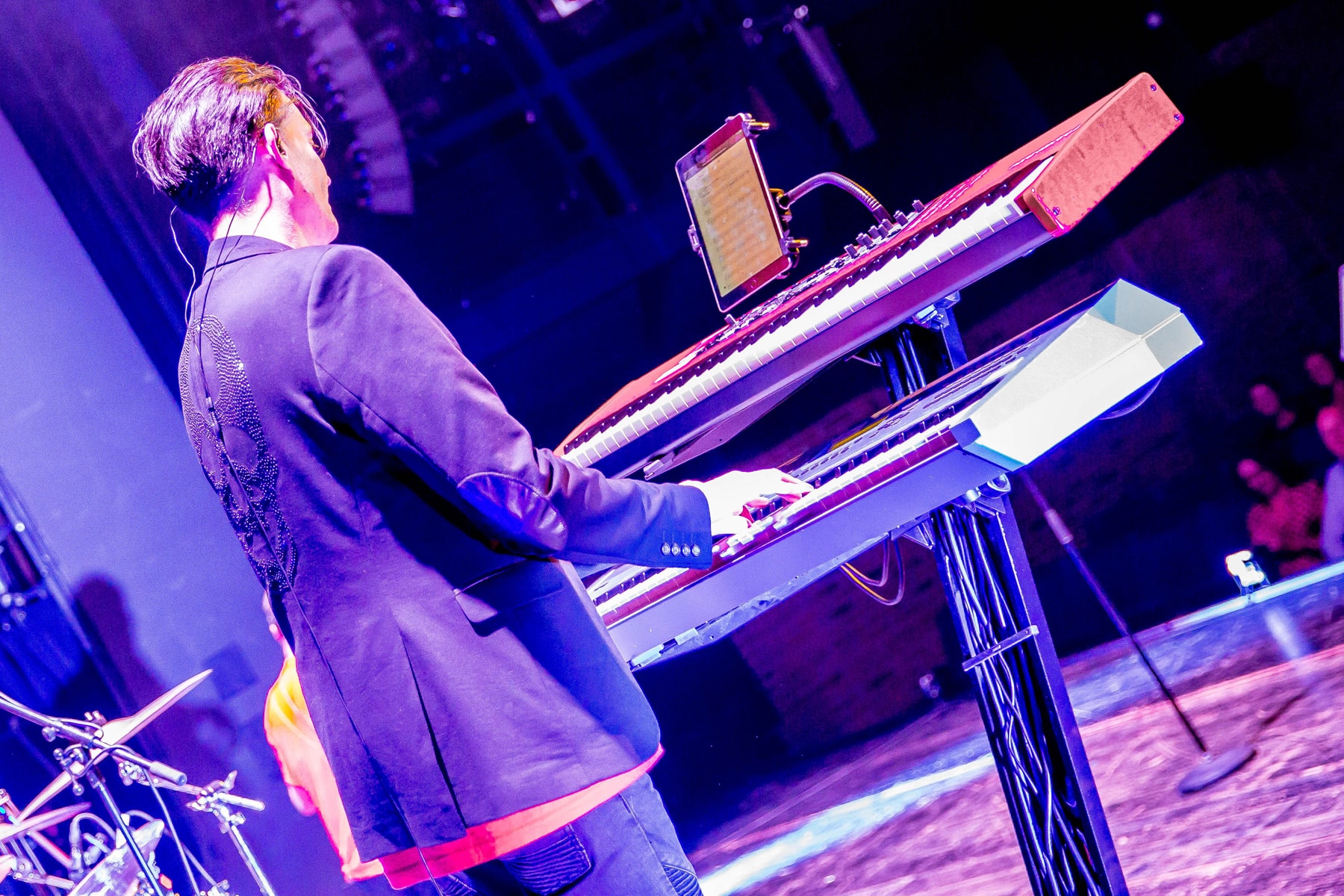 Bert van Engel plays keyboard in multiple bands and setups