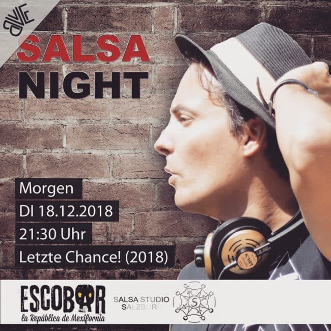 Playing the locally famous Salsa Night at Escobar (former Republic Cafe) in Salzburg - Salsa and Bachata mix