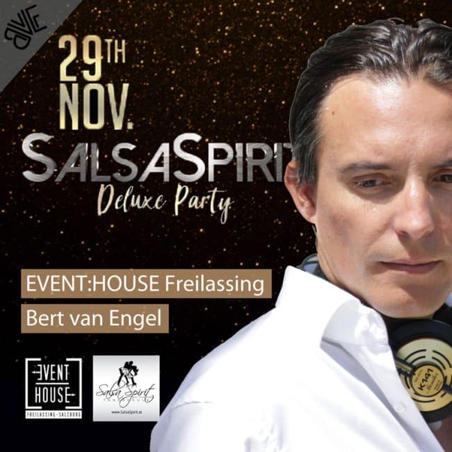 Salsa Spirit Deluxe Party: a Salsa Bachata and Kizomba Party presented by Salsa Spirit Dance Classes. Location: Eventhouse Freilassing (Germany)