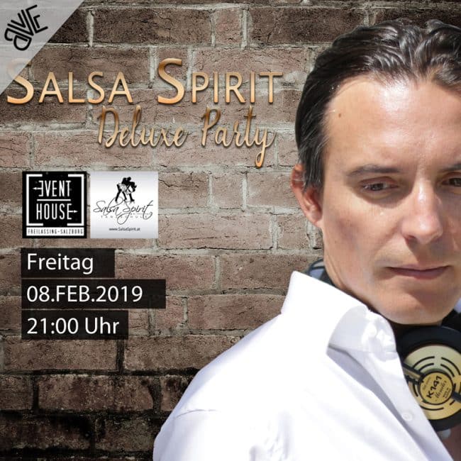Salsa Spirit Deluxe Party: a Salsa Bachata Kizomba Party presented by Salsa Spirit Dance School in Freilassing, Germany. DJing the main floor