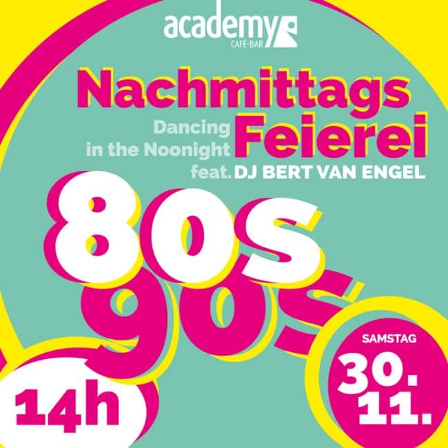 Nachmittagsfeierei - a fun afternoon related to the 80s and 90s. A concept party by Bert van Engel